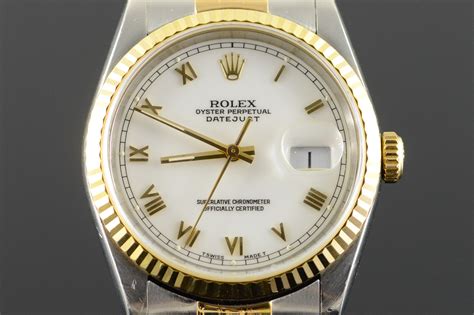 rolex datejust roman numerals white face